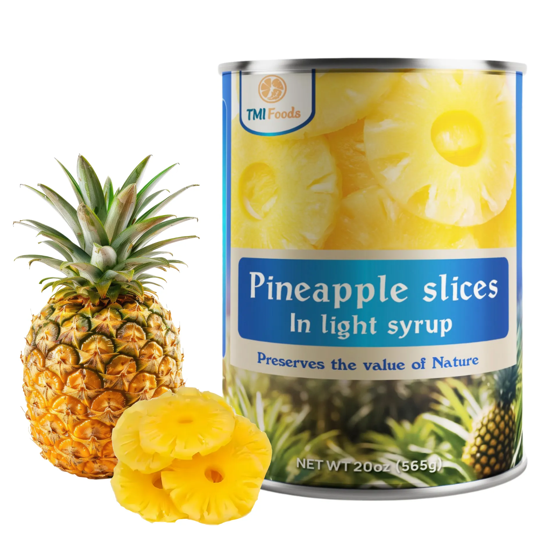 Canned Pineapple Slices in Light Syrup TMI Foods